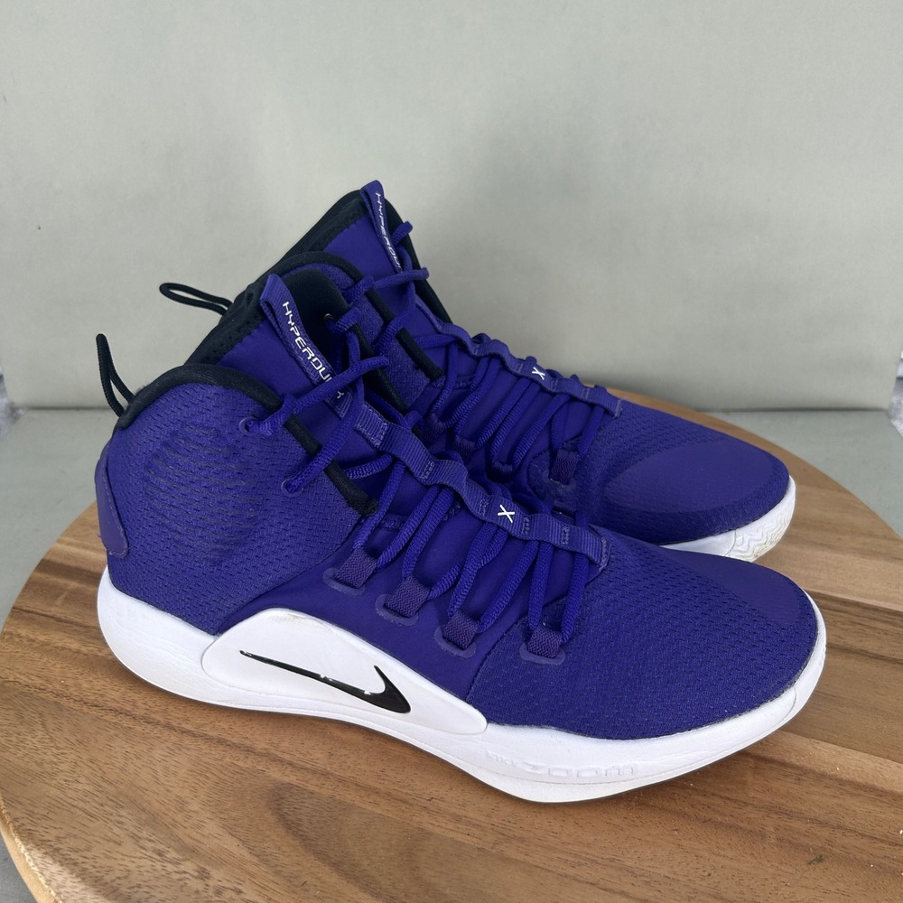 Nike Hyperdunk X TB Court Purple White Basketball Shoes AR0467-500 Mens Size 11